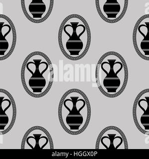 Vaso greco Pattern senza giunture Foto Stock