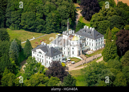 Vista aerea, Schlosshotel BURG SCHLITZ, Mecklenburg Svizzera, Meclemburgo-Pomerania Occidentale, Germania Foto Stock