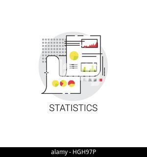 Analisi statistiche di finanza concetto diagramma icona dei dati Illustrazione Vettoriale