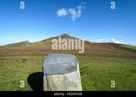 Yr Eifl (i rivali) visto dal Llyn via costiera sull'Lleyn Peninsula North Wales UK Foto Stock