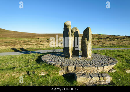 Yr Eifl (i rivali) visto dal Llyn via costiera sull'Lleyn Peninsula North Wales UK Foto Stock