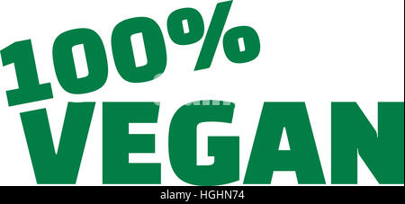 100 percento Vegan Foto Stock