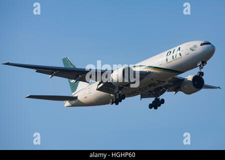 Pakistan International Airline sbarco in Copenhagen Foto Stock