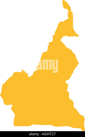 Mappa di Camerun Foto Stock