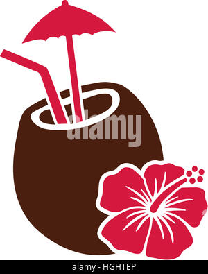 Il Cocco cocktail di benvenuto Foto Stock