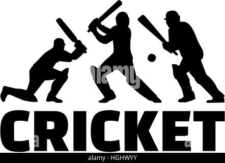 Giocatore di cricket Foto Stock