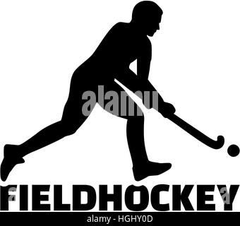 Campo di hockey player Foto Stock