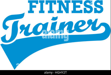 Fitness trainer retrò parola Foto Stock