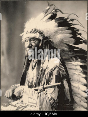 Capo poco ferita, Ogalalla Sioux - 1898 Congresso indiano - Photo : Frank A. Rinehart Foto Stock