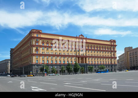 Mosca, l'edificio principale del Servizio di Sicurezza Federale Russo, Bolshaya Lubyanka street, home 1 Foto Stock