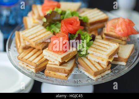 Club sandwich con formaggio-2. Foto Stock