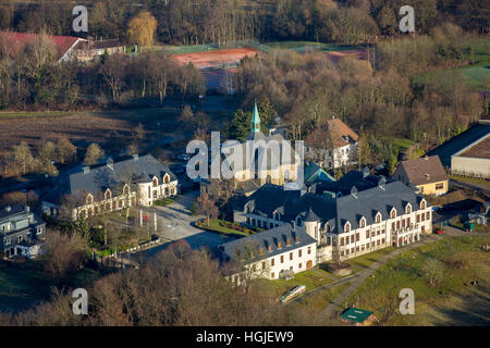 Vista aerea, monastero, monastero cistercense Bochum-Stiepel, Bochum, la zona della Ruhr, Renania settentrionale-Vestfalia, Germania, Europa, antenna Foto Stock