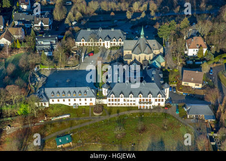 Vista aerea, monastero, monastero cistercense Bochum-Stiepel, Bochum, la zona della Ruhr, Renania settentrionale-Vestfalia, Germania, Europa, antenna Foto Stock