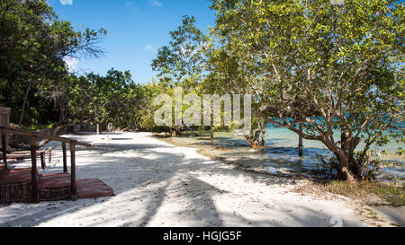 Sulla spiaggia di Isola di mafia, Tamzania Foto Stock