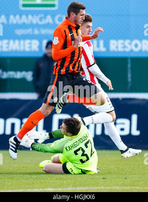 La Manga Club, Spagna. Il 22 gennaio 2017. Partita amichevole tra FC Shakhtar Donetsk vs KS Cracovia presso il La Manga Club. © ABEL F. ROS/Alamy Live News Foto Stock