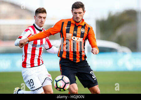 La Manga Club, Spagna. Il 22 gennaio 2017. Partita amichevole tra FC Shakhtar Donetsk vs KS Cracovia presso il La Manga Club. © ABEL F. ROS/Alamy Live News Foto Stock