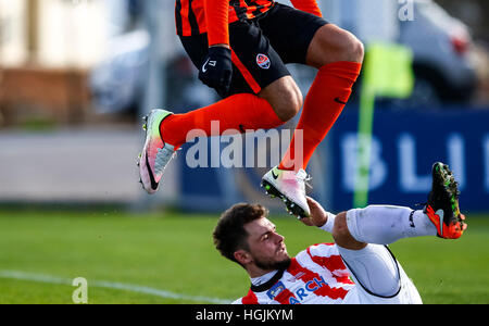 La Manga Club, Spagna. Il 22 gennaio 2017. Partita amichevole tra FC Shakhtar Donetsk vs KS Cracovia presso il La Manga Club. © ABEL F. ROS/Alamy Live News Foto Stock