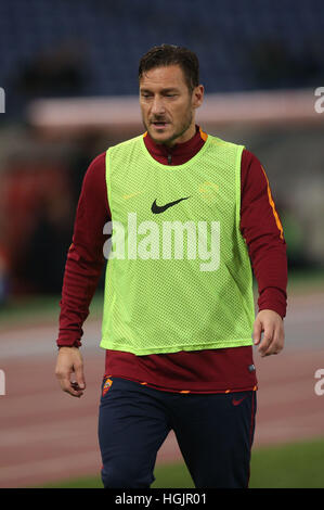 Roma, Italia. Roma contro il Cagliari durante il 2017 football series. Francesco Totti. Credito: marco iacobucci/Alamy Live News Foto Stock