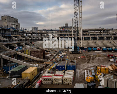 La costruzione della nuova stazione di Tottenham Hotspur Calcio a Londra Foto Stock