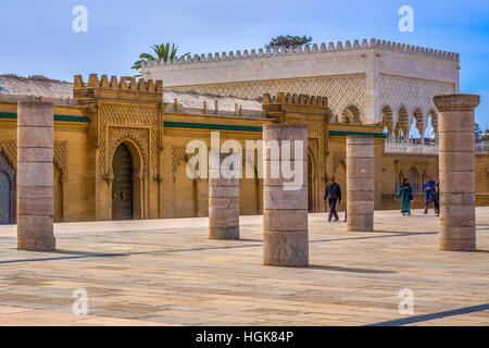 Mausoleo di Mohammed V Rabat Marocco Africa del Nord Foto Stock