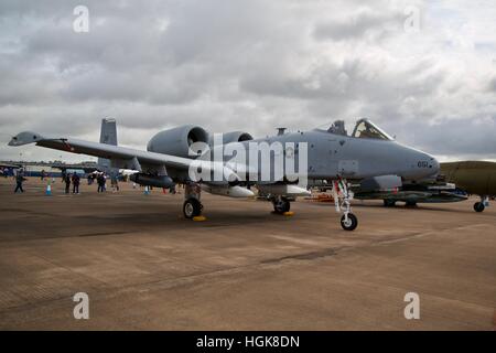 Il USAF A-10C ll Thunderbolt in mostra statica al Royal International Air Tattoo. Foto Stock