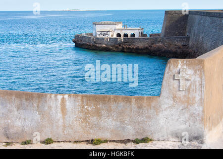 Cappella di Nossa Senhora de Baluarte, forte di Sao Sebastiao, Isola di Mozambico (Ilha de Mocambique), Mozambico Foto Stock