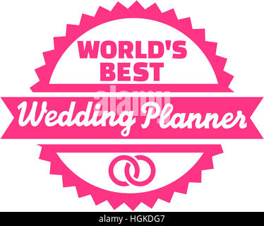 I migliori del mondo wedding planner button Foto Stock