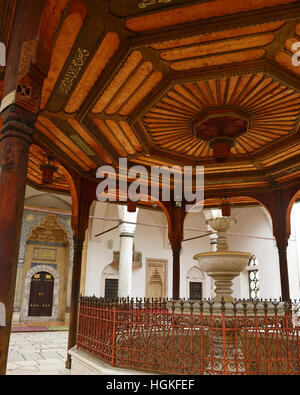 Gazi Husrev-beg moschea, Bascarsija, Sarajevo, Bosnia Erzegovina. Foto Stock