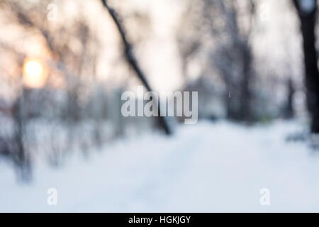 Scena invernale sfocato sfondo astratto Foto Stock