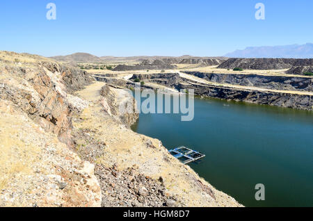 Resti di stagno operazioni minerarie intorno Uis, Namibia Foto Stock