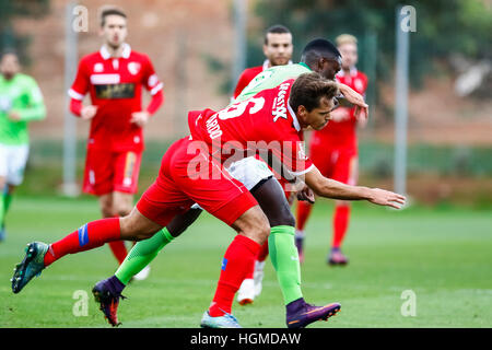 La Manga, Spagna. Il 10 gennaio, 2017. Fase invernale 2017. Partita amichevole tra VFL Wolfsburg vs FC Sion in La Manga Club. © ABEL F. ROS/Alamy Live News Foto Stock