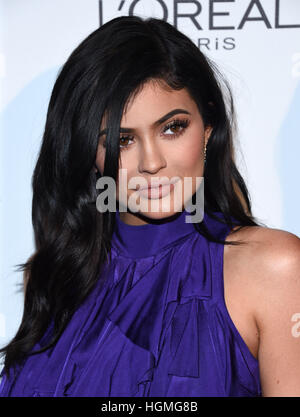 West Hollywood, California, Stati Uniti d'America. Decimo gen, 2017. Kylie Jenner arriva per Marie Claire Image Makers 2017 a catturare la. © Lisa O'Connor/ZUMA filo/Alamy Live News Foto Stock