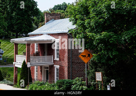 Segno per gli Amish persone che vivono intorno a Lexington Virginia su East Washington Street vicino a Jackson's house Foto Stock