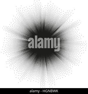 Abstract Sun sullo sfondo dei mezzitoni. EPS 10 Illustrazione Vettoriale
