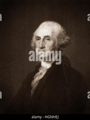 George Washington, 1732 - 1799, il primo presidente degli Stati Uniti d'America Foto Stock