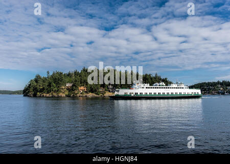 La stato di Washington il servizio di traghetto corre dieci itinerari che serve 20 terminali situati intorno Puget Sound e in San Juan Islands. Foto Stock