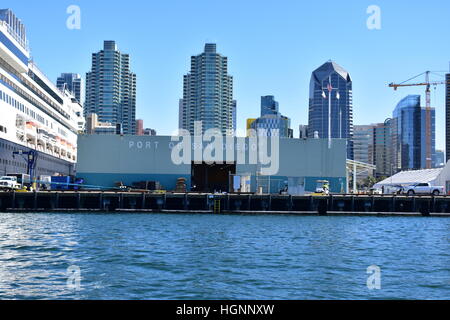 San Diego California - USA - Dicembre 04, 2016: Porto di San Diego Foto Stock