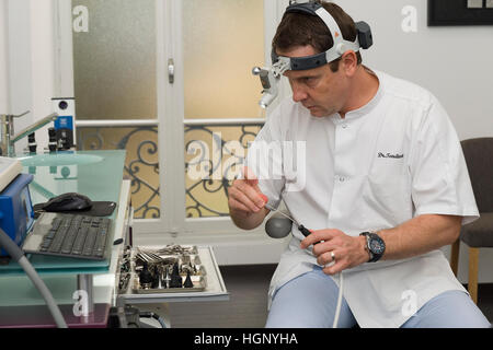 Consultazione ENT Foto Stock