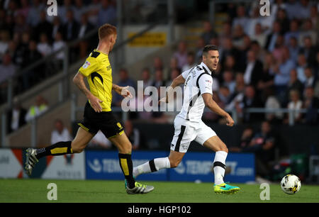 Derby County di Jason SHACKELL (destra) in azione Foto Stock