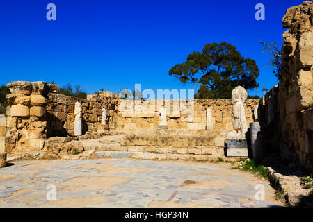 Le antiche rovine romane a Salamina, Famagosta, la parte settentrionale di Cipro. Foto Stock