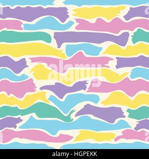 Strisce senza giunture, ondulata, disegno ad acquerello, orizzontale i tratti di pennello. Illustrazione Vettoriale