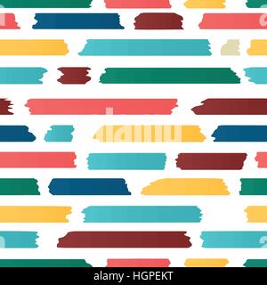 Strisce di Seamless pattern. Linee orizzontali con strappato e carta bloccata per effetto. Illustrazione Vettoriale Illustrazione Vettoriale