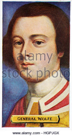 Il Maggiore Generale James Wolfe 1727 - 1759, ufficiale dell'esercito britannico Foto Stock