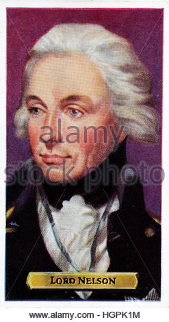 Viceammiraglio Horatio Nelson, 1758 - 1805, comandante navale britannico durante le guerre napoleoniche Foto Stock