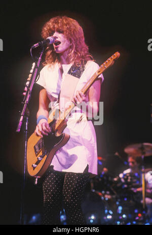 Cuore noi del gruppo rock con Nancy Wilson nel 1978. Foto di Jeffrey Mayer Foto Stock