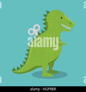 Dinosauro rex toy icona illustrazione vettoriale design Illustrazione Vettoriale