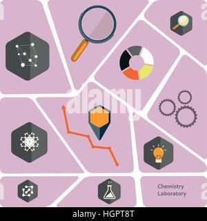 Set di piatto i concetti di progettazione per il web e per la stampa Illustrazione Vettoriale