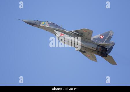 Polish Air Force MiG-29 presso il Royal International Air Tattoo Foto Stock