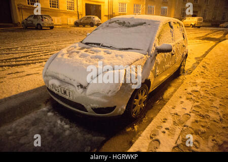 Kent, Regno Unito. Xii gen, 2017. La neve colpisce in South East Kent, Regno Unito. Credito/Glamourstock Alamy Live News Foto Stock