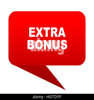 Bonus extra bolla icona rossa Foto Stock